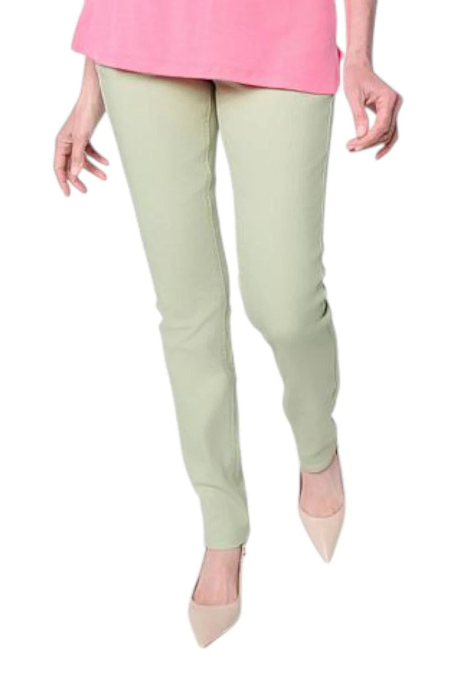 DG2 by Diane Gilman Women's Stretch Pull-On 5-Pocket Jegging Sage - Regular